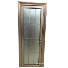 Simple design 6mm single frosted glass bathroom aluminium door